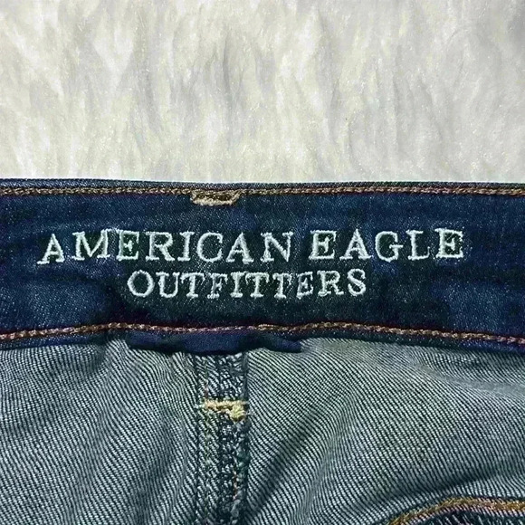American Eagle Outfitters Dark Wash Denim Jeans Jeggings Women’s Size 10 - Picture 6 of 10